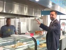J.D. Vance Has Awkward Conversation With Donut Store Employee