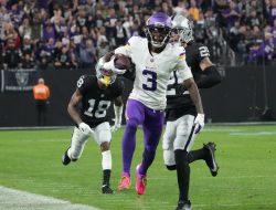 Vikings WR Jordan Addison carted off practice field