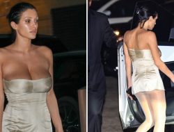 Bianca Censori Wears Micro Dress for Dinner With Kanye West’s Kids