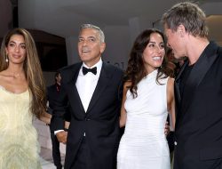Brad Pitt Makes Red Carpet Debut with Ines de Ramon at Venice Film Festival