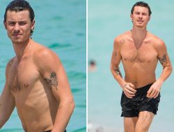 Shawn Mendes Walks Around Beach Dripping Wet After Quick Dip