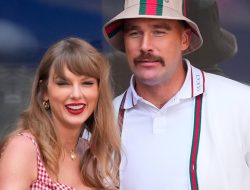 Taylor Swift Rocks Glitter Freckles at Travis Kelce’s Chiefs Game