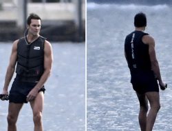 Tom Brady Rides His Electric Surfboard in Miami, Looks Ripped