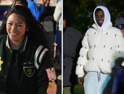 Diddy’s Baby Mother Dana Tran, Son Christian Support Twins at Football Game